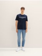 1043491-10668 Tom Tailor póló logó nyomattal (pilótakék)