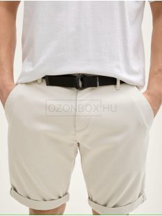   1044830-37469 Tom Tailor CHINO rövidnadrág övvel (lágy kőszínű apró tyúklábminta)