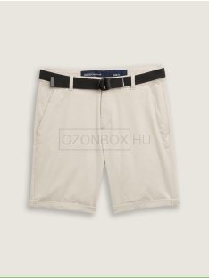   1044830-37469 Tom Tailor CHINO rövidnadrág övvel (lágy kőszínű apró tyúklábminta)