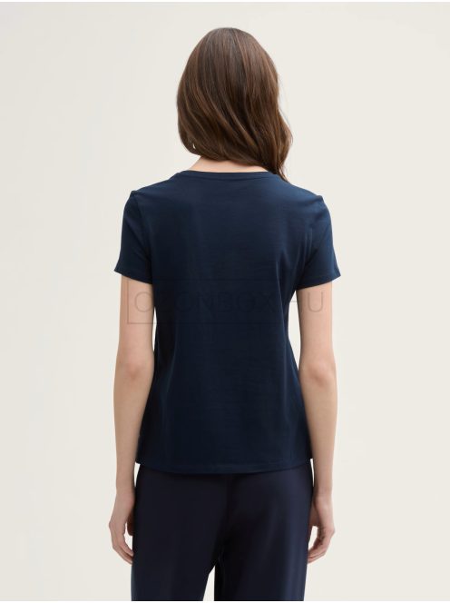 1045417-10668 Tom Tailor pamut felső nyomattal (pilótakék)