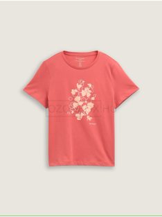   1045534-11016 Tom Tailor pamut felső nyomattal (bogyópiros)