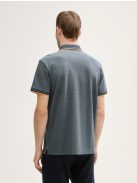 1045629-35198 Tom Tailor galléros póló (kéttónusú sötétszürke menta)