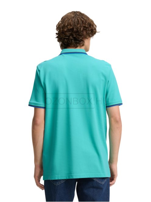 1046289-10950 Tom Tailor galléros póló (világos türkizkék)