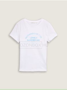 1046546-20000 Tom Tailor pamut felső nyomattal (fehér)