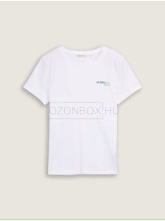 1046576-20000 Tom Tailor pamut felső nyomattal (fehér)