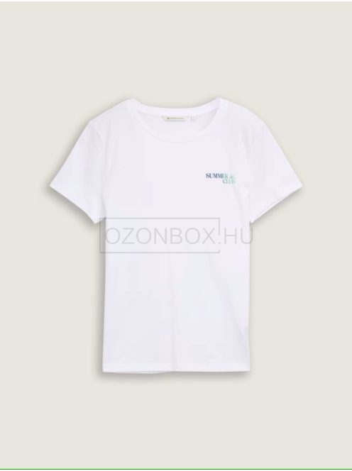 1046576-20000 Tom Tailor pamut felső nyomattal (fehér)