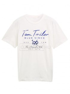 1046715-10332 Tom Tailor férfi rövid ujjú póló (fehér)
