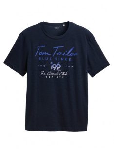   1046715-10668 Tom Tailor férfi rövid ujjú póló (pilótakék)