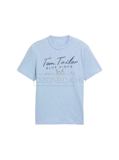 1046715-21068 Tom Tailor férfi rövid ujjú póló (világos púderkék)
