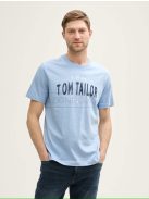 1046756-21068 Tom Tailor póló logó nyomattal (világos púderkék)