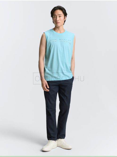 1046790-34921 Tom Tailor ujjatlan póló (karibi türkiz)
