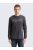 1047769-10899 Tom Tailor hosszú ujjú póló szöveges nyomattal (aszfalt szürke)