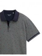 1047770-38443 Tom Tailor mintás galléros póló (pilótakék mintás)