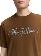 1047773-23900 Tom Tailor póló logó nyomattal (sötét pálma)