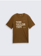 1047795-23900 Tom Tailor póló logó nyomattal (sötét pálma)