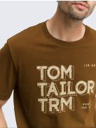 1047795-23900 Tom Tailor póló logó nyomattal (sötét pálma)