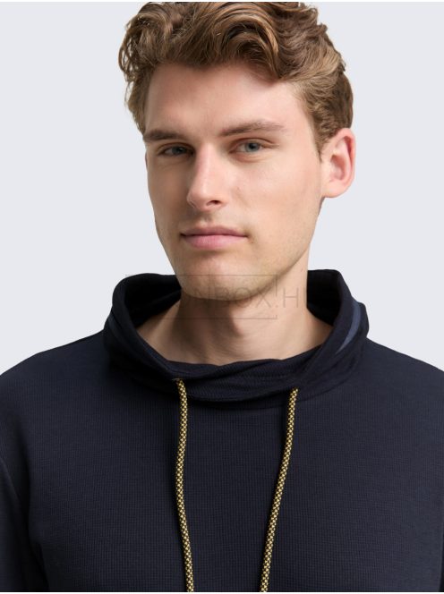 1048615-10668 Tom Tailor férfi kámzsás pulóver – pilótakék