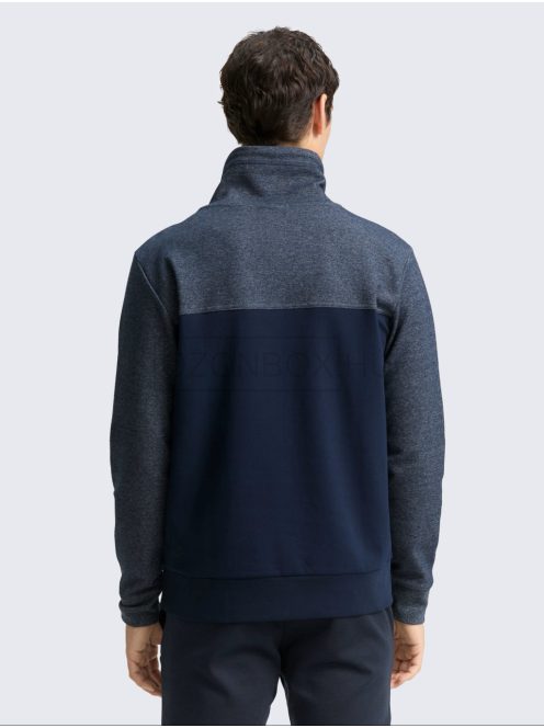 1048636-30328 Tom Tailor férfi Snood kámzsás pulóver (sötétkék)