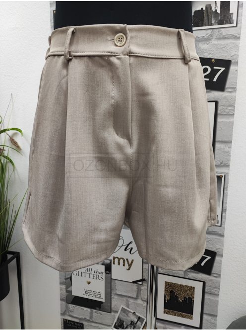 12485/12099 OLIVIA – Női mellényes, shortos szett  (világos bézs)