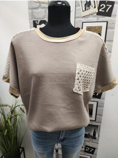 13677 GIADA ORO aranypasszés felső (mogyoró)