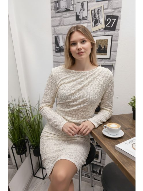 13779 Elowen női mini ruha (krém)