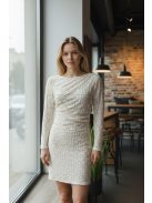 13779 Elowen női mini ruha (krém)