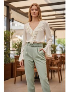 13866 Élora Chic női fodros blúz (krém)