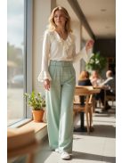 13866 Élora Chic női fodros blúz (krém)