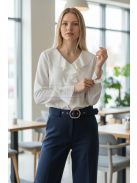 13866 Élora Chic női fodros blúz (fehér)