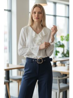 13866 Élora Chic női fodros blúz (fehér)