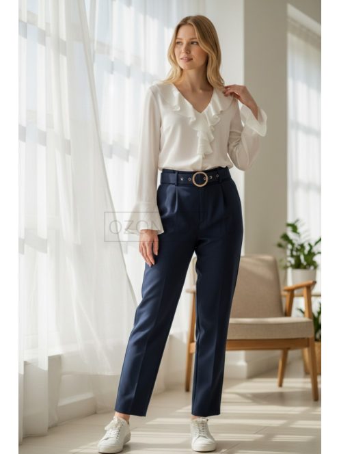 13866 Élora Chic női fodros blúz (fehér)