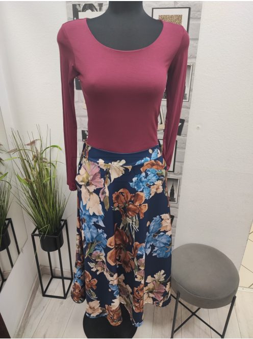 141W LILY hosszú ujjú felső (mély vörös)