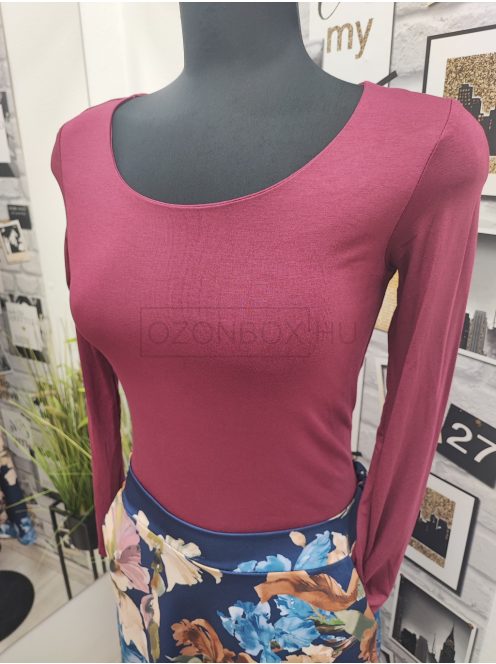 141W LILY hosszú ujjú felső (mély vörös)