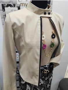 1462 ANITA karcsúsított műbőrkabát krém színben