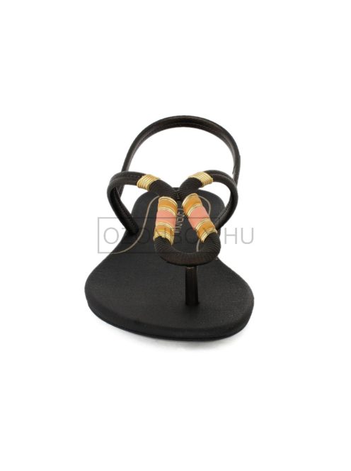 18214-90058 GRENDHA Cacau Inspira női lábujjközös fekete szandál