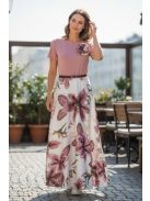 18677 Elaria Light ruha – Virágos elegancia (púder)