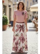 18677 Elaria Light ruha – Virágos elegancia (púder)