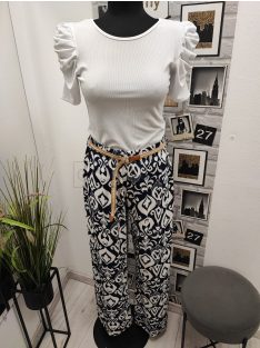 19812 OLIVIA-II habos húzott ujjú felső fehér színben