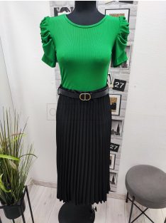 19812 OLIVIA-II habos húzott ujjú felső fűzöld színben