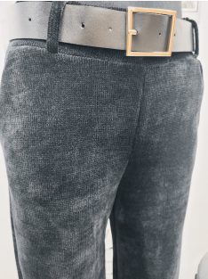   1992 VALENTINA gumis derekú, bordás bő nadrág övvel (fekete)