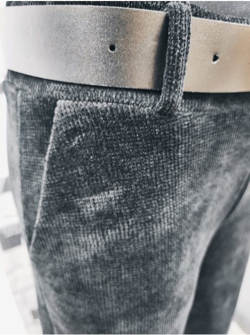 1992 VALENTINA gumis derekú, bordás bő nadrág övvel (fekete)