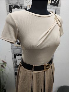 21227 MELINA bordás felső (bézs)