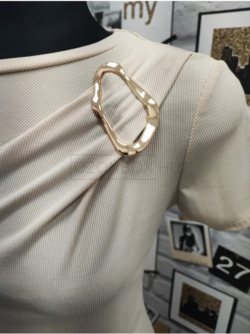 21227 MELINA bordás felső (bézs)