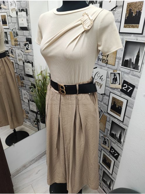 21227 MELINA bordás felső (bézs)