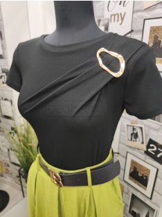 21227 MELINA bordás felső (fekete)