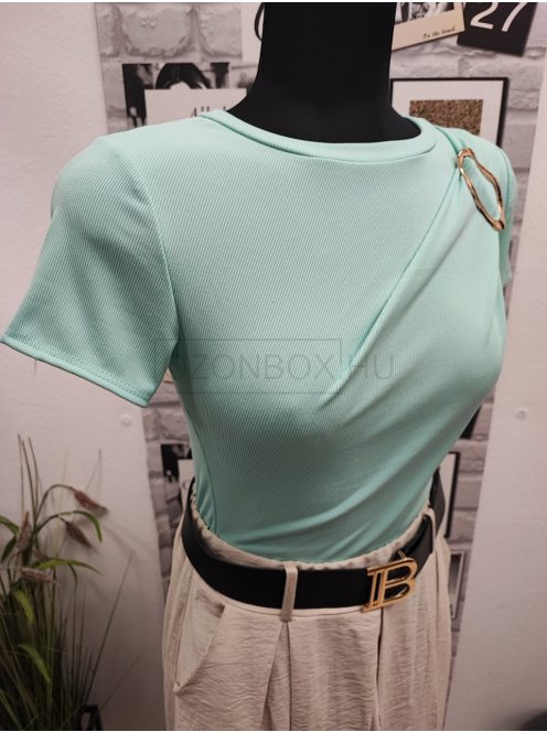 21227 MELINA bordás felső (pasztell menta)