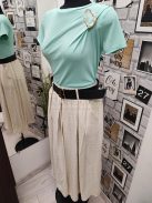 21227 MELINA bordás felső (pasztell menta)