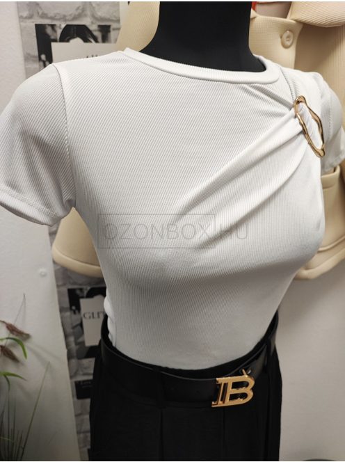 21227 MELINA bordás felső (fehér)