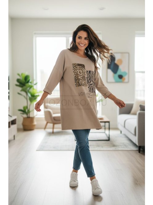 22668 Giulietta – Bézs Los Angeles mintás ruha