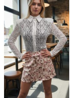 22716 Cressida női sortos szoknya (fehér-pink)